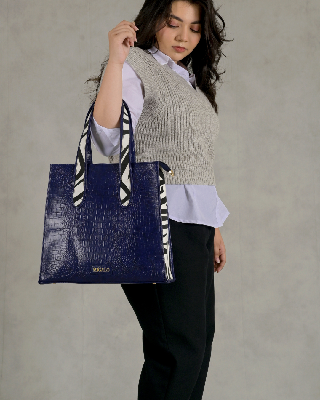 Azzurra Bold Blue Shoulder Bag - MIGALO