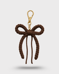 Brown Bow Handmade Crochet Bag Charm - MIGALO