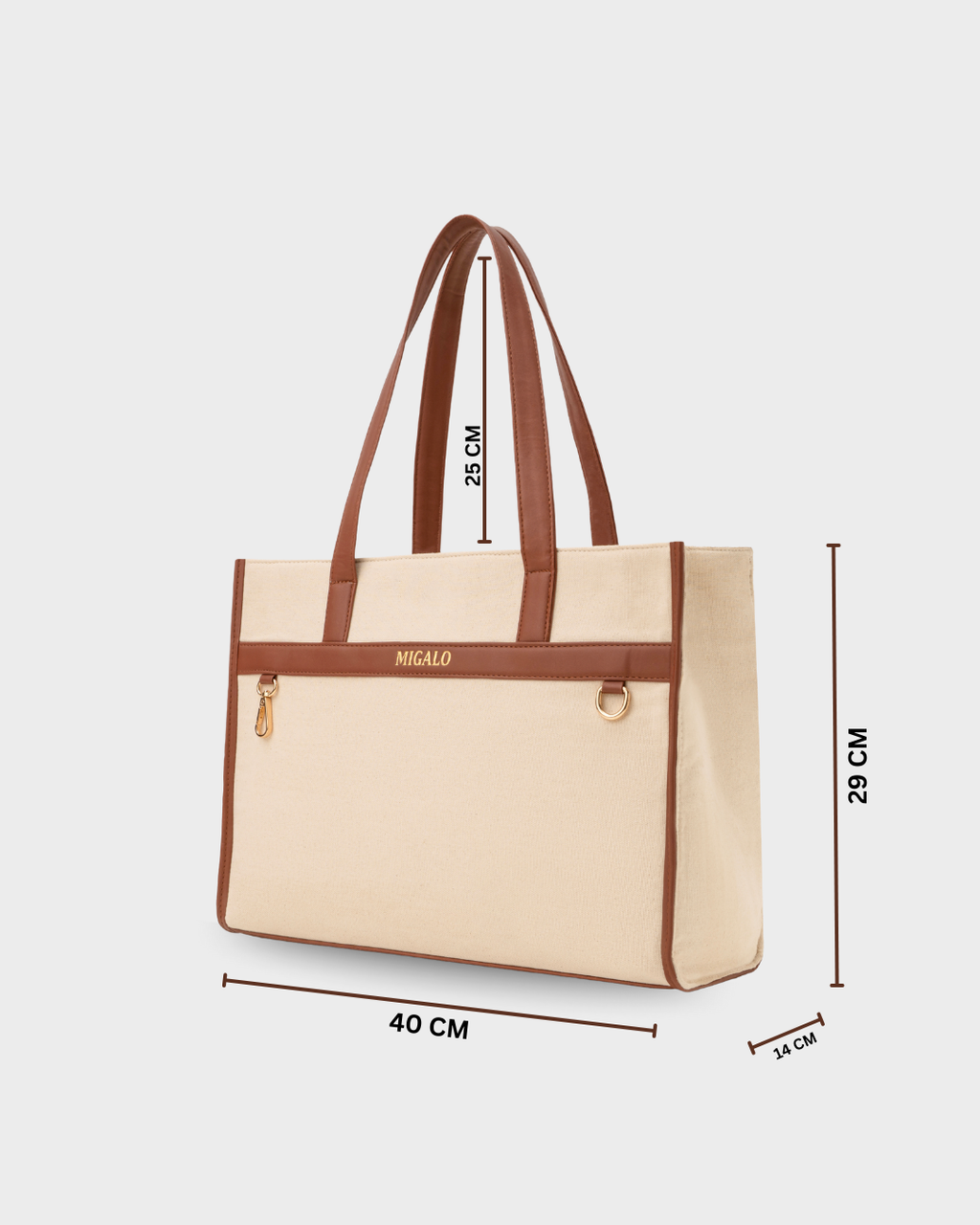 Nero Cream and Brown Tote Bag - MIGALO