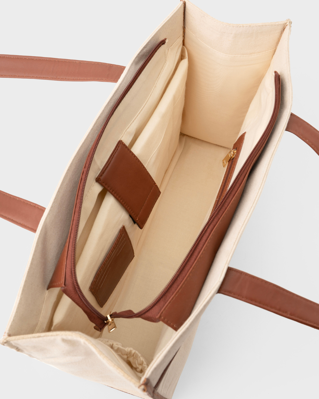 Nero Cream and Brown Tote Bag - MIGALO