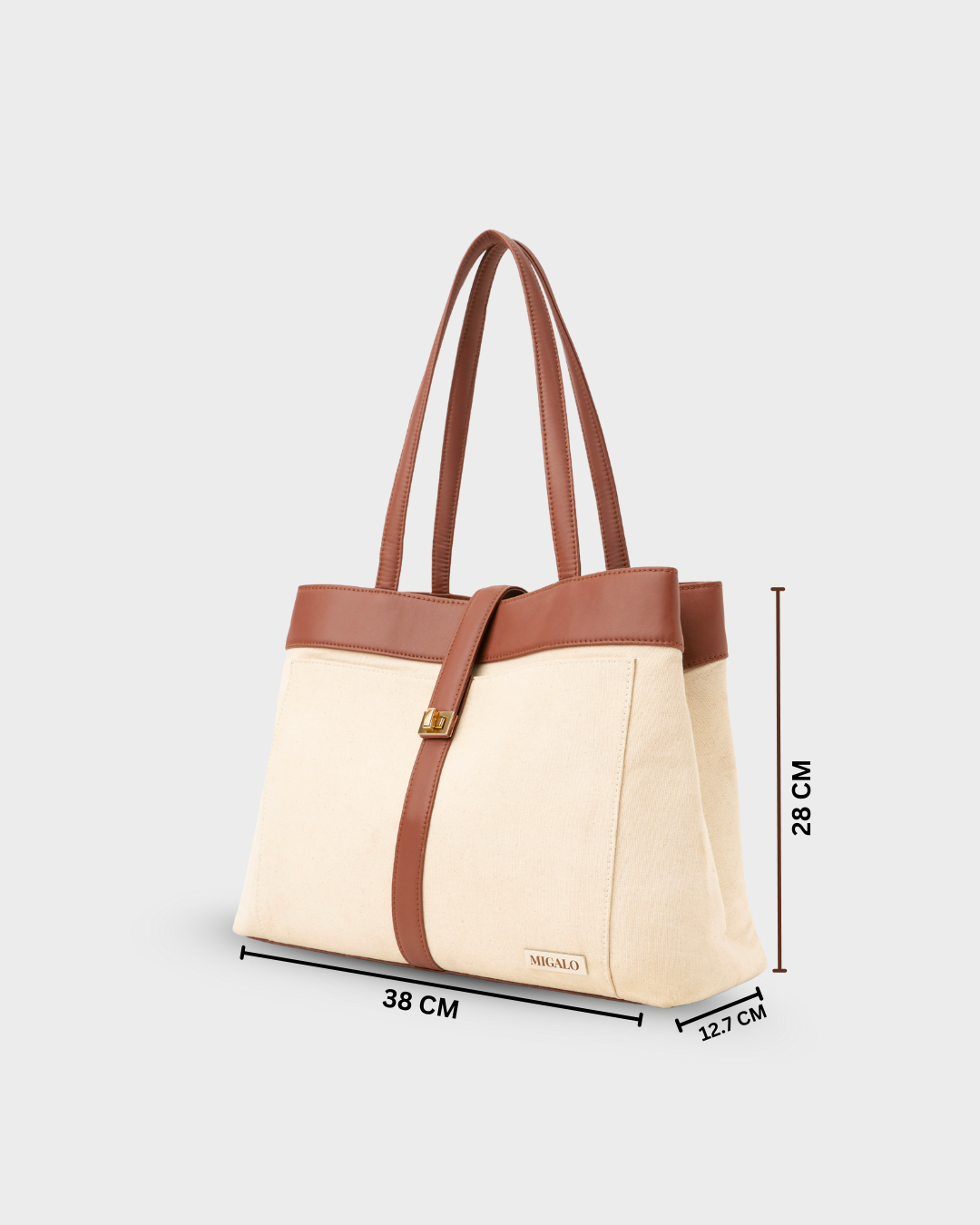 Haley Work Tote - Brown - MIGALO