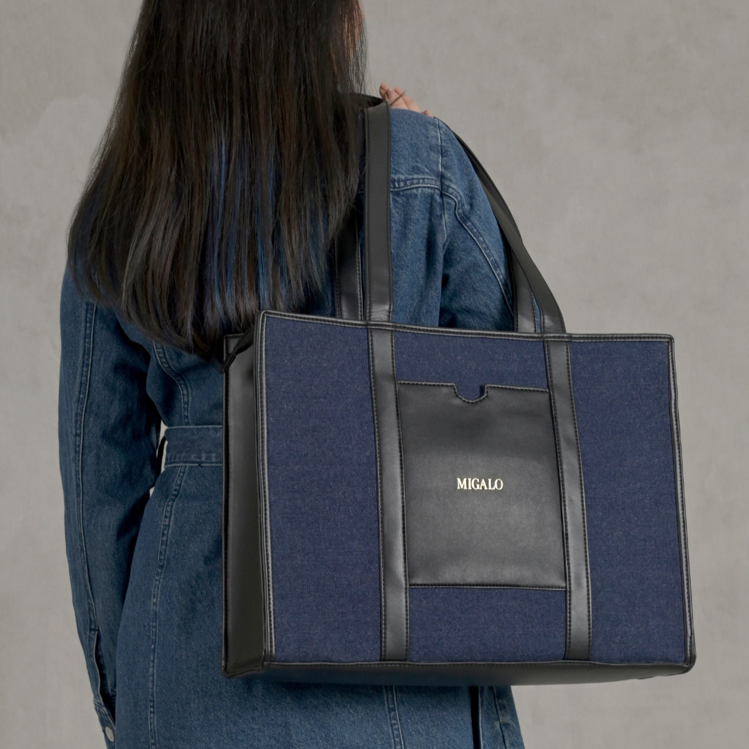 Rosso Denim Tote Bag - MIGALO