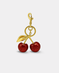 Red Metalic Glittered Cherry Bag Charm - MIGALO