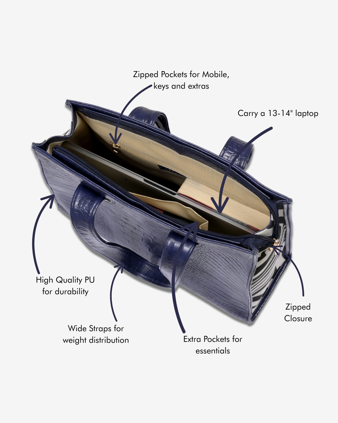 Azzurra Bold Blue Shoulder Bag - MIGALO