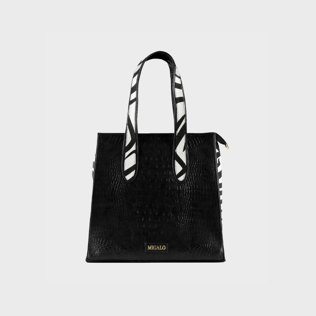 Azzurra Classic Black Shoulder Bag - MIGALO