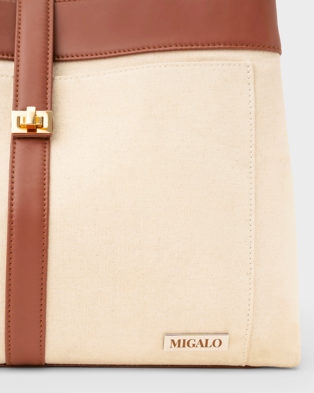 Haley Work Tote - Brown - MIGALO