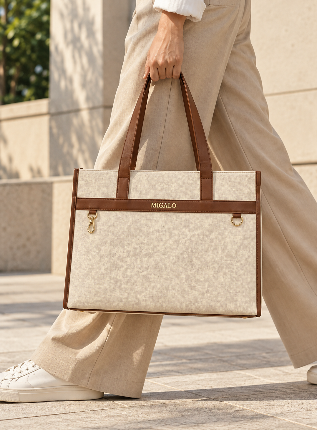 Nero Cream and Brown Tote Bag