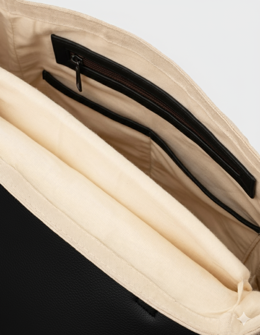 Premium vegan leather. Durable canvas. Padded laptop compartment.
This unisex backpack brings together the best of utility and elevated style — cruelty-free, organised, and built for everyday use.