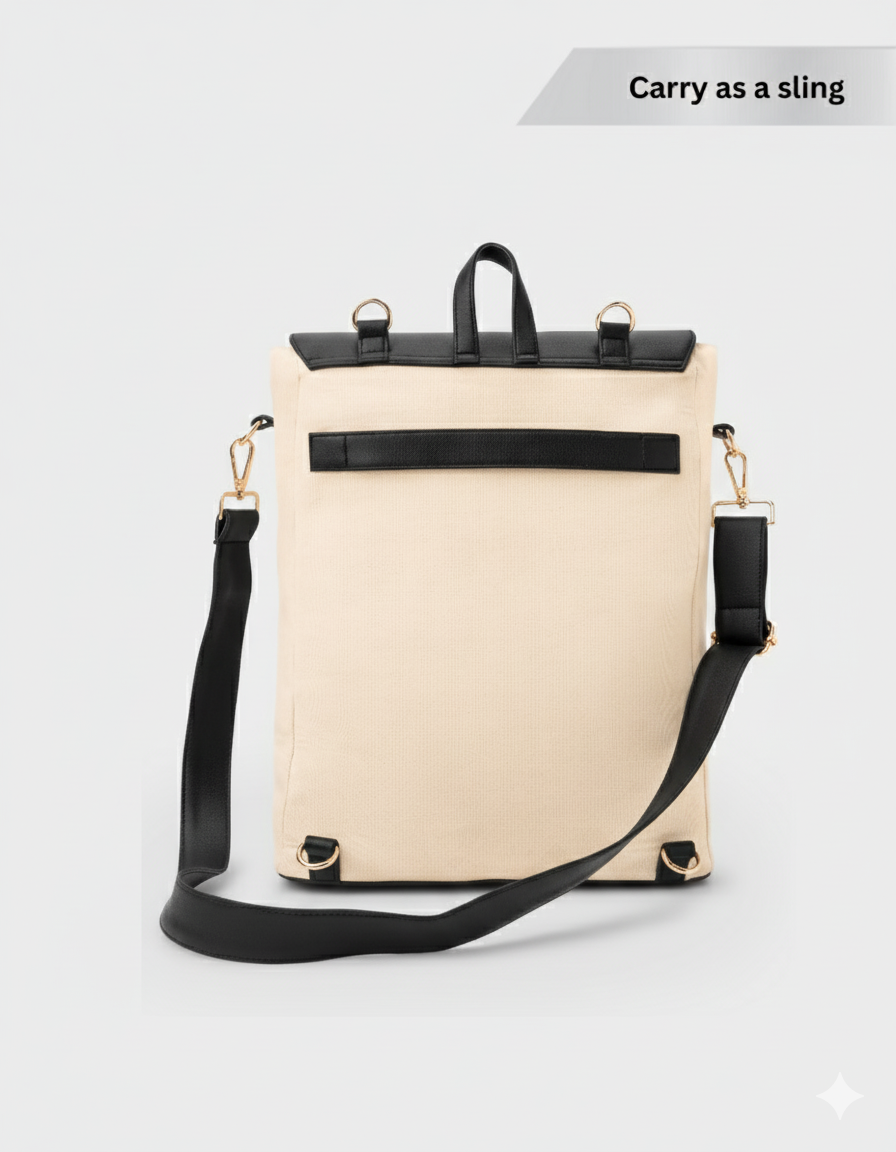 Premium vegan leather. Durable canvas. Padded laptop compartment.
This unisex backpack brings together the best of utility and elevated style — cruelty-free, organised, and built for everyday use.